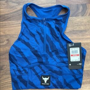 Under Armour Project Rock Blue Sports Bra